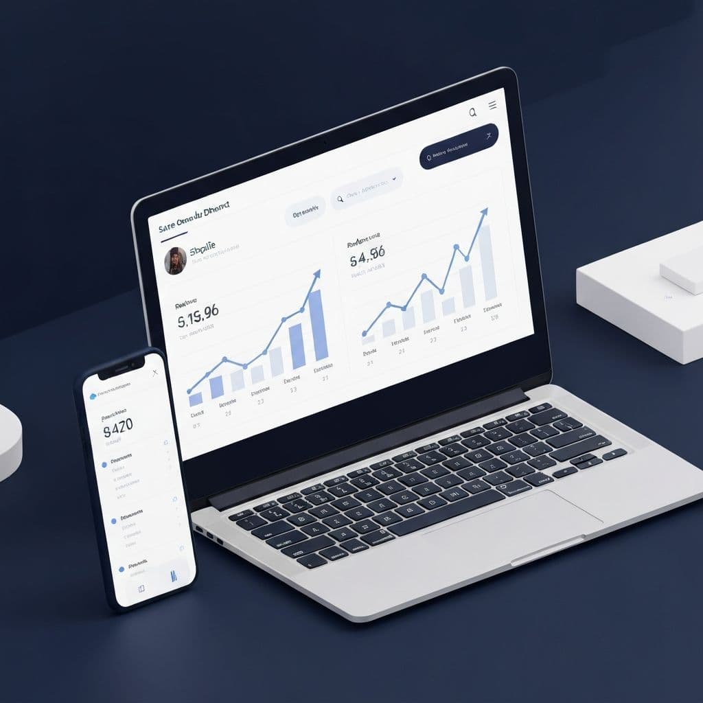 Ecommerce analytics dashboard showing revenue growth and sales metrics
